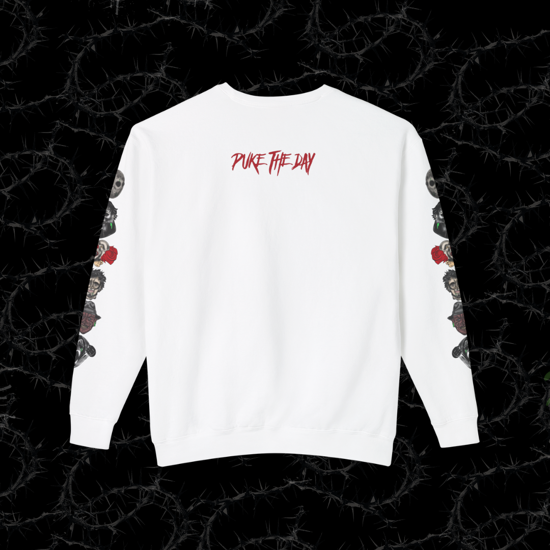 JUST A GIRL WHO LOVES HORROR MOVIES - Unisex Lightweight Crewneck Sweatshirt