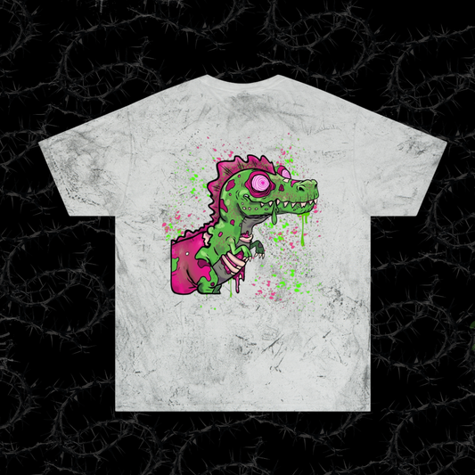 Grunge Dino - (backprint) color blast t-shirt