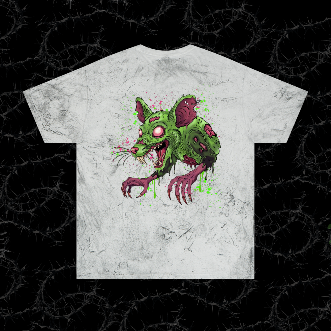 Grunge Rat - (backprint) color blast t-shirt
