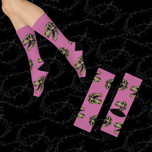 Pink Slime Rosie The Rex Socks
