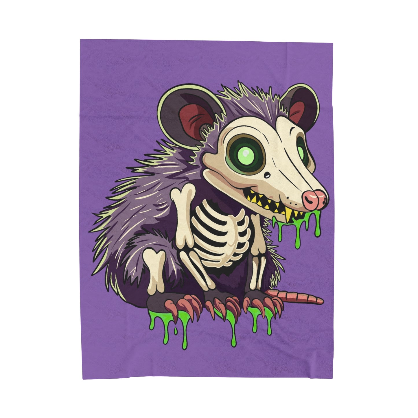 Slime Opossum - Velveteen Plush Blanket