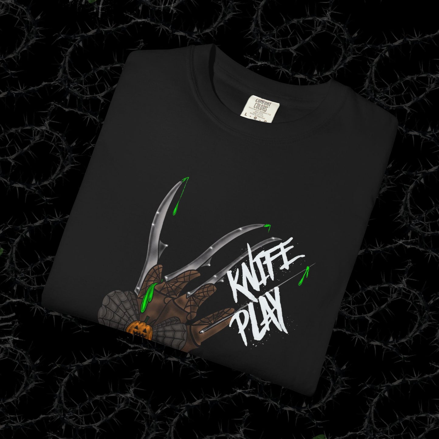 KNIFE PLAY - Unisex Garment-Dyed T-shirt.