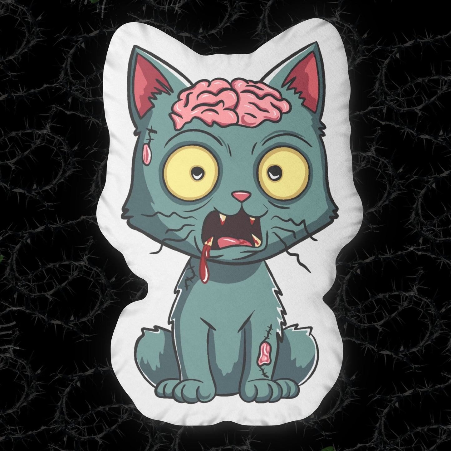 Zombie Kitty - Custom Shaped Pillows