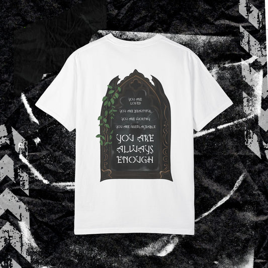 Mirror Work  (BACK PRINT) -  Unisex Garment-Dyed T-shirt. Ll