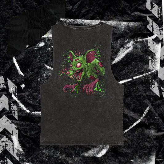 GRUNGE RAT (backprint) Stonewash Tank Top