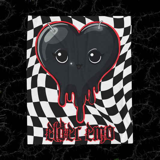 Elder Emo Heart - Velveteen Plush Blanket