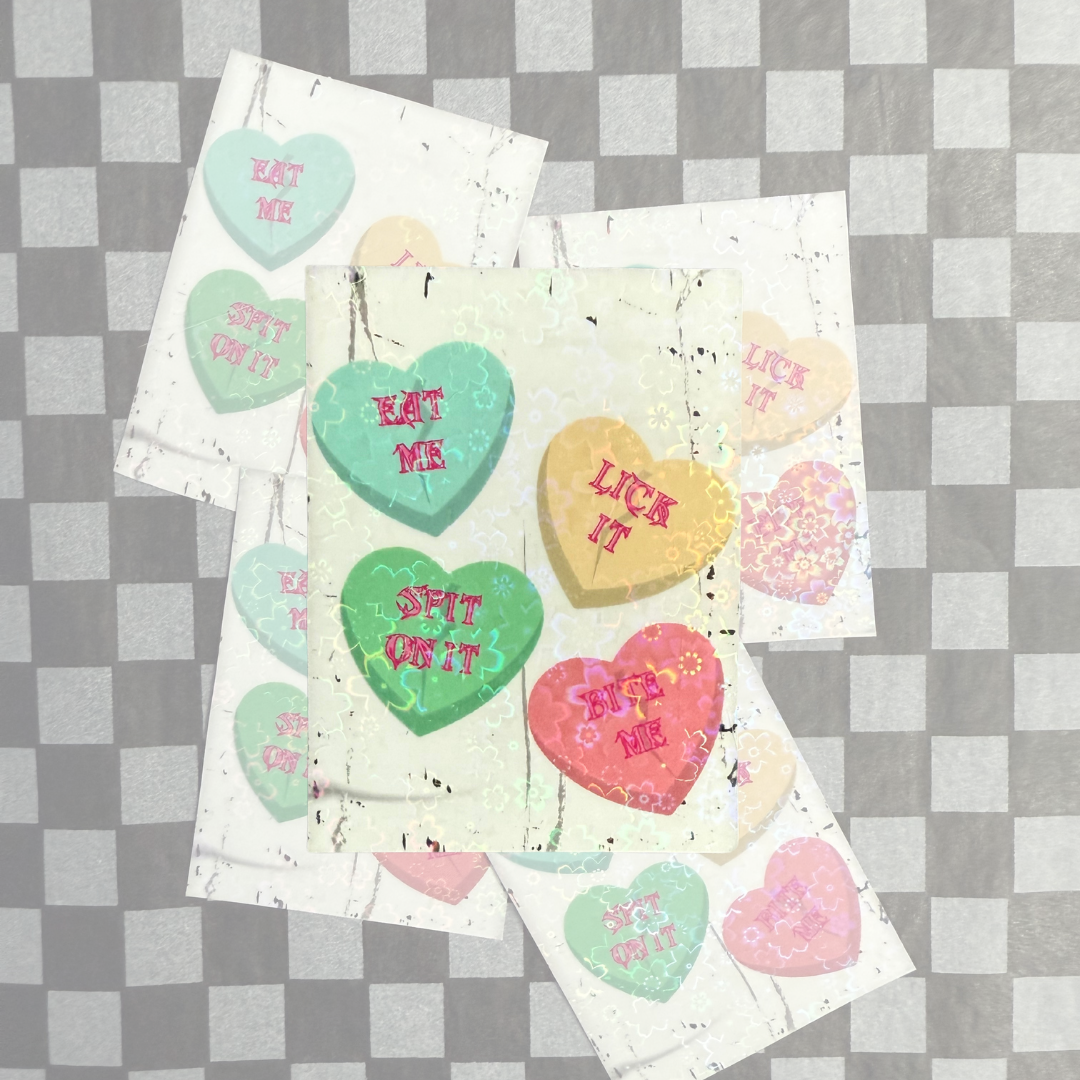 Candy Hearts Sticker