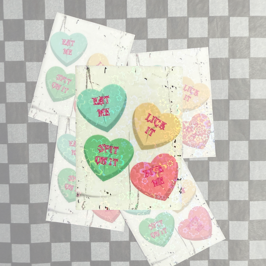 Candy Hearts Sticker