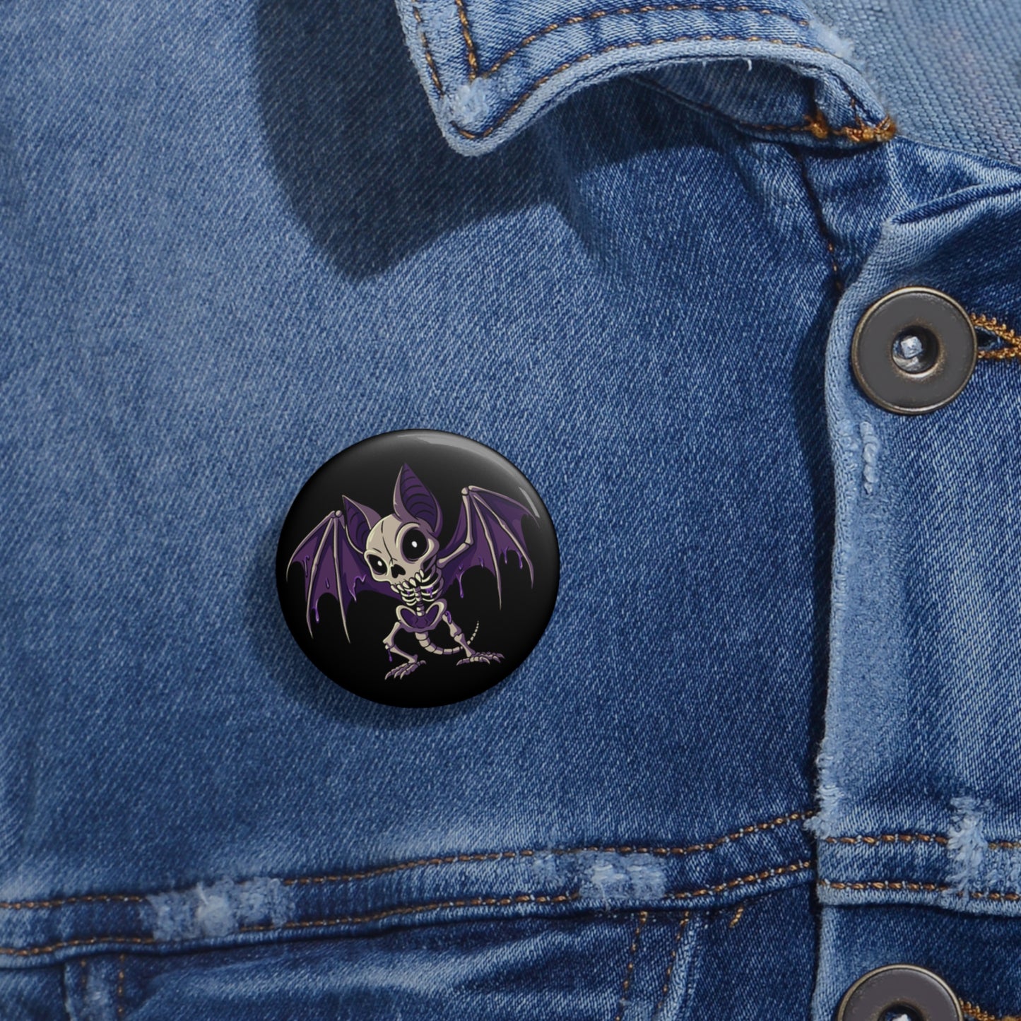 Purple People Eater Batty - Pin Button