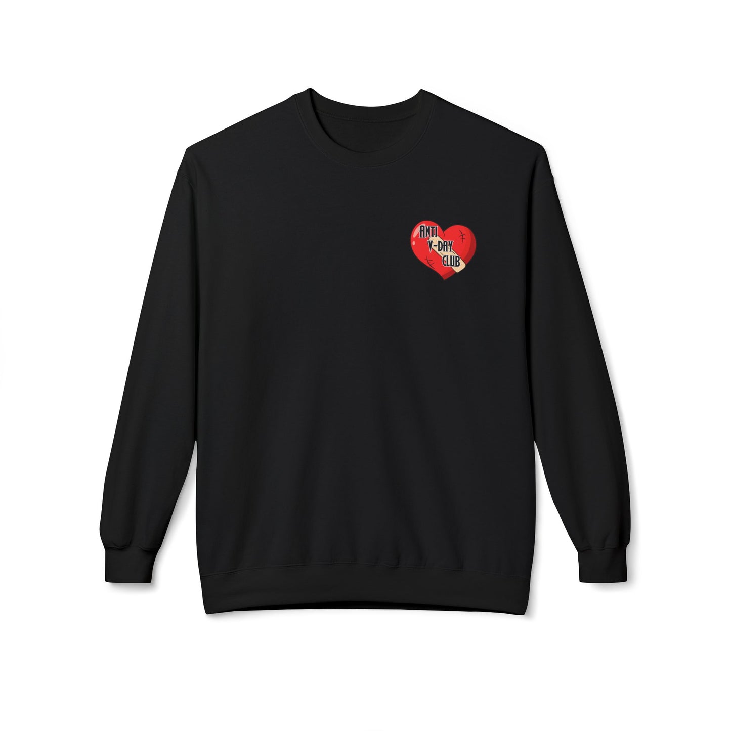 Anti V-Day Club - Unisex Midweight Softstyle Fleece Crewneck Sweatshirt