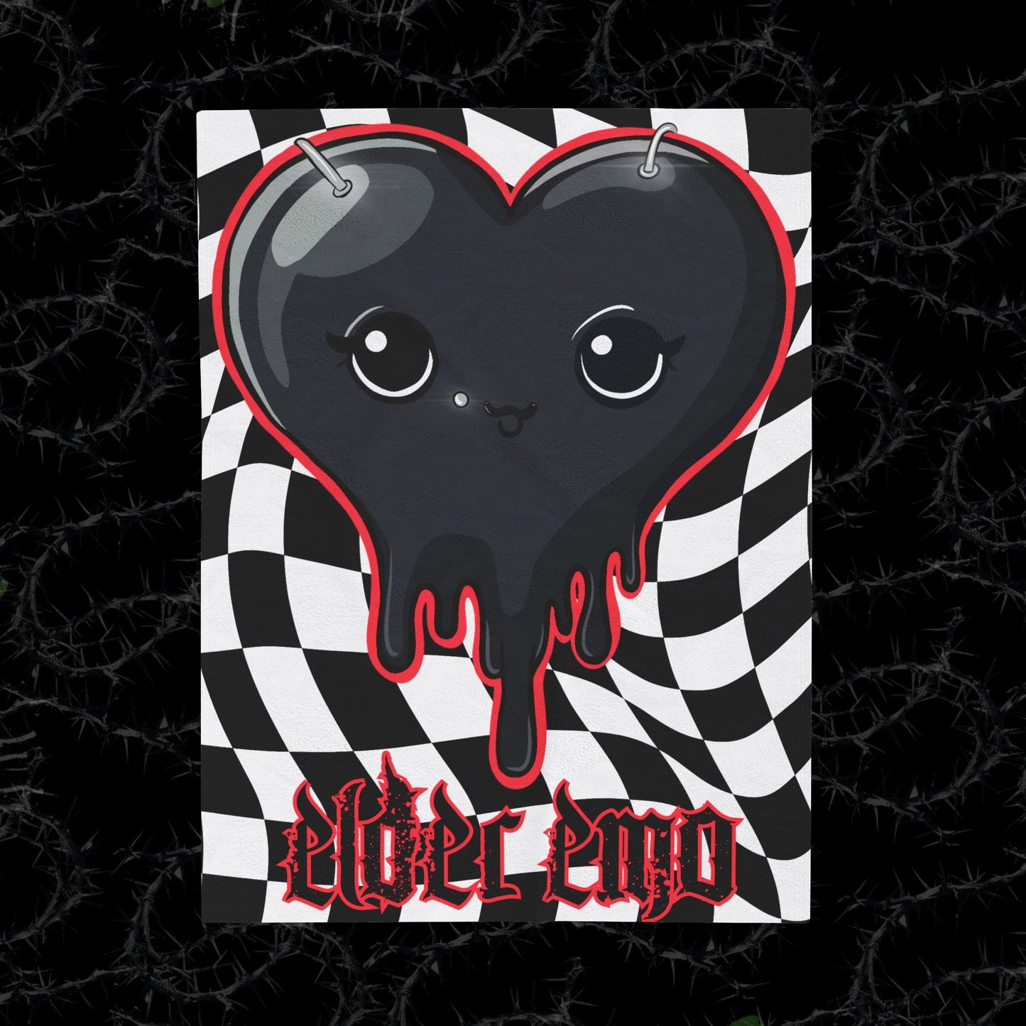Elder Emo Heart - Velveteen Plush Blanket