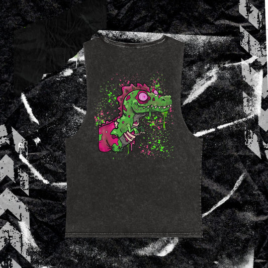 GRUNGE DINO (backprint) Stonewash Tank Top