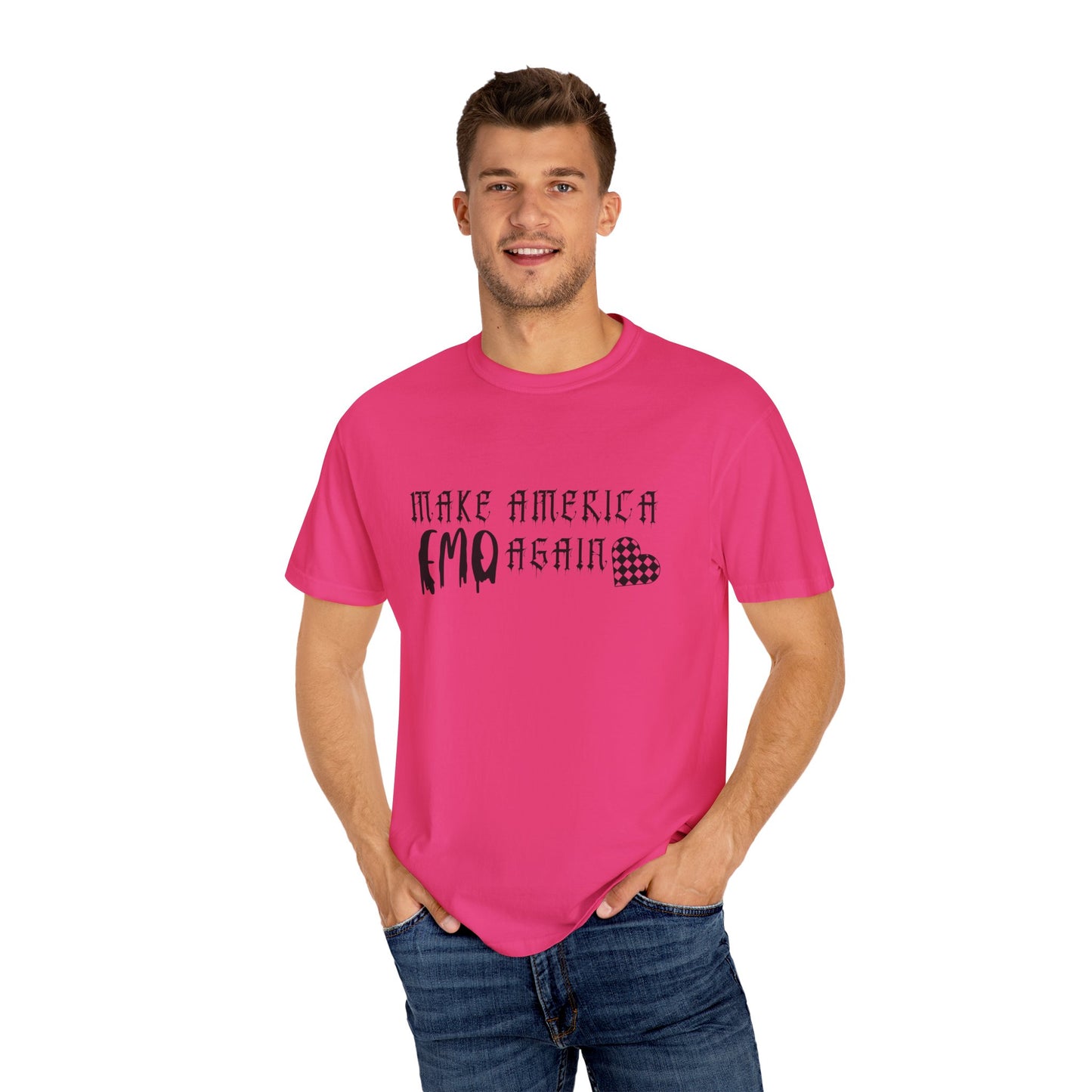 Make America Emo Again - Unisex Garment-Dyed T-shirt.