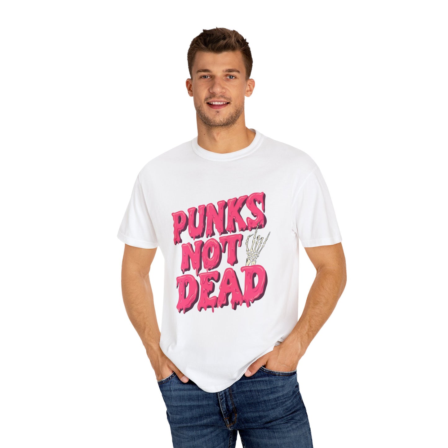 Punks Not Dead - Unisex Garment-Dyed T-shirt.