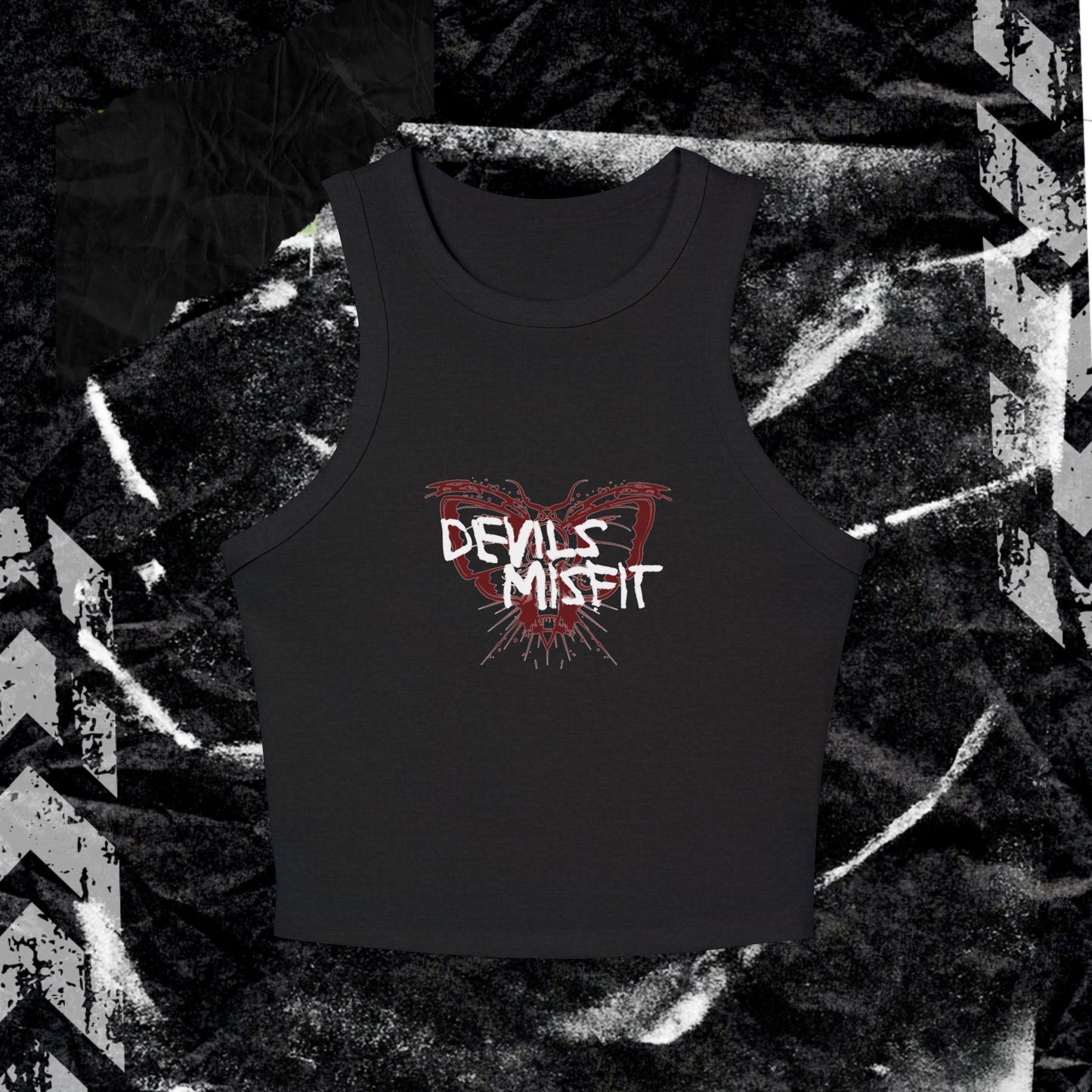 DEVILS MISFIT - Women's Micro Rib Racer Tank Top