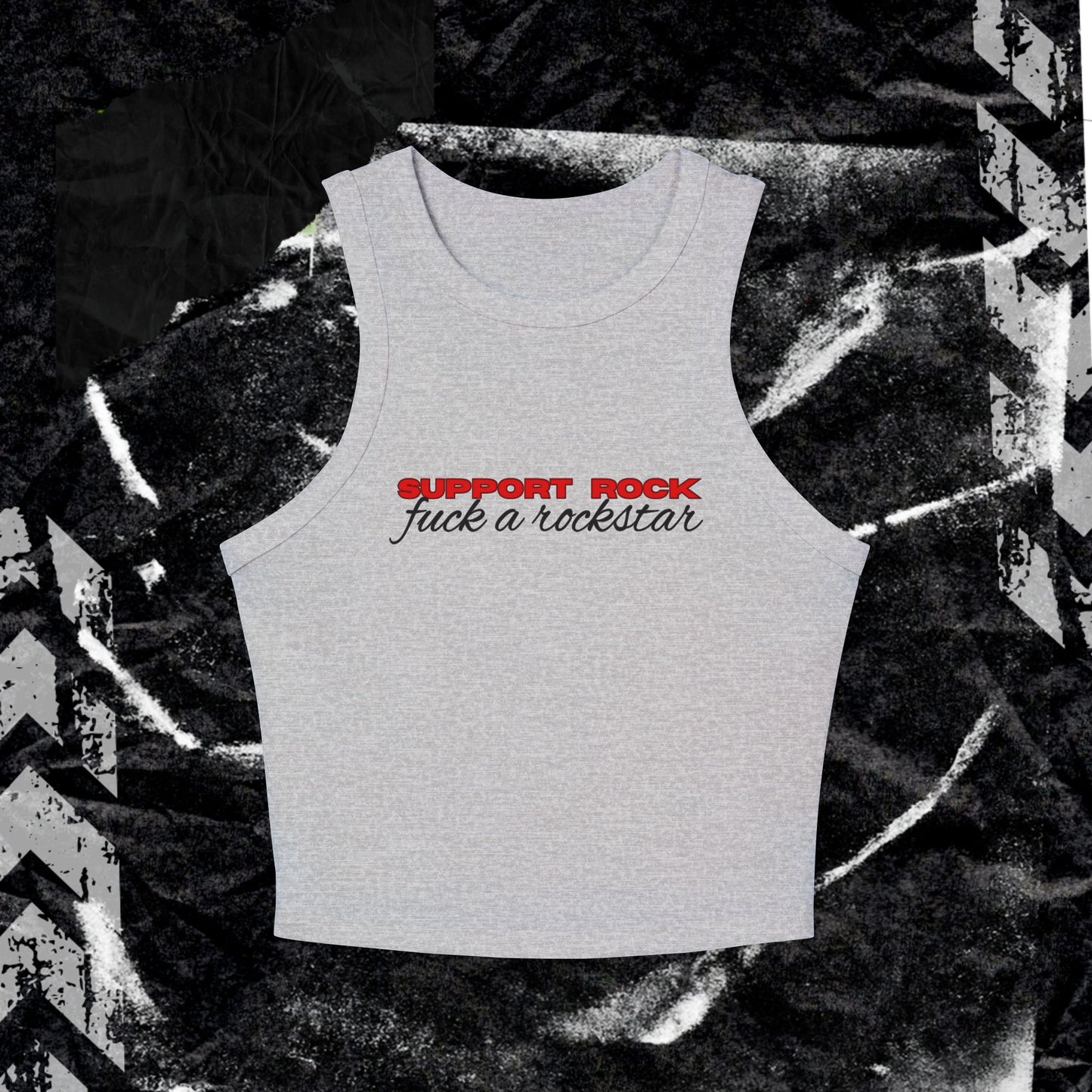 Support Rock - Women's Micro Rib Racer Tank Top