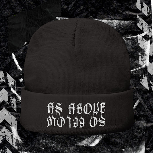 As Above So Below - Knit Beanie (Embroidery)