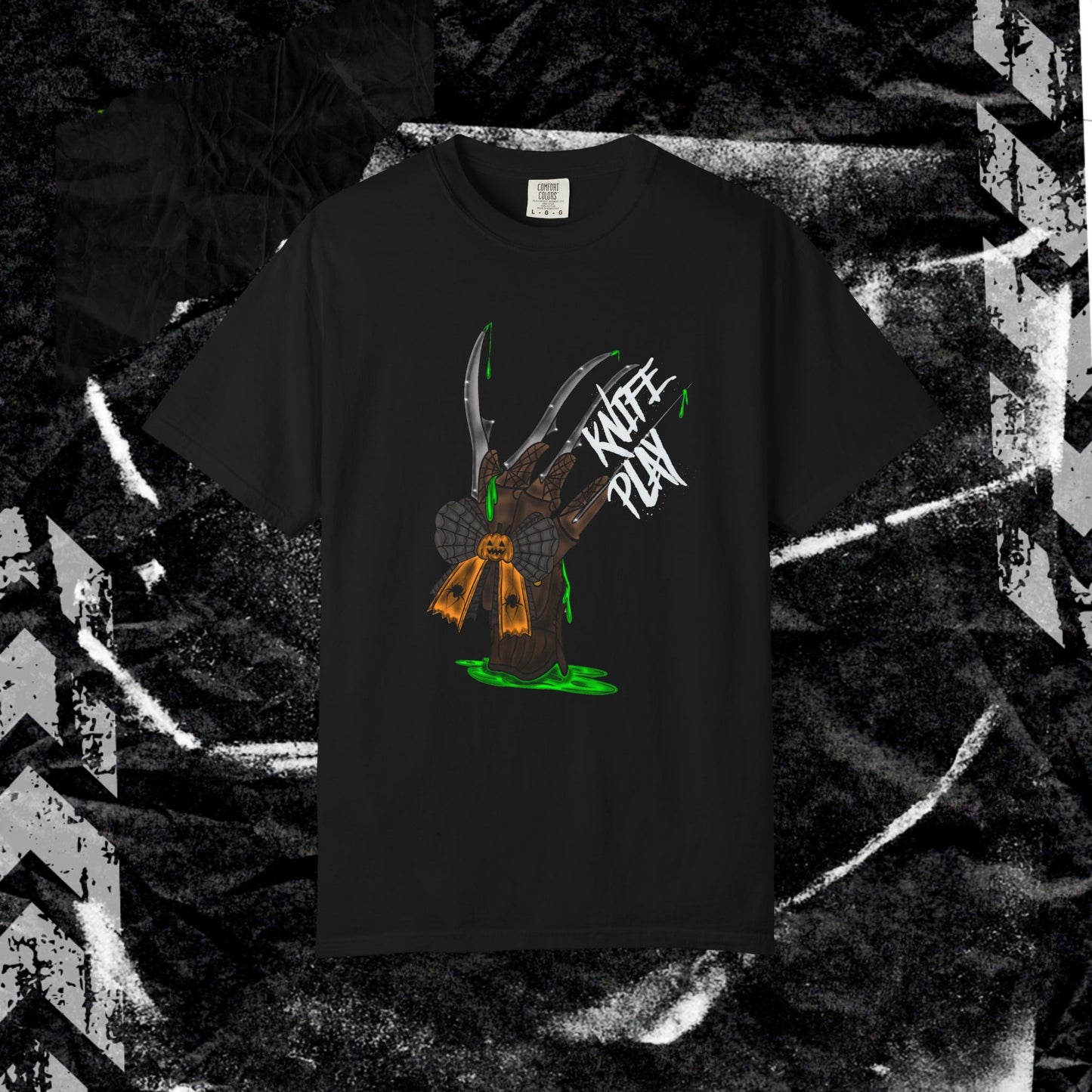 KNIFE PLAY - Unisex Garment-Dyed T-shirt.
