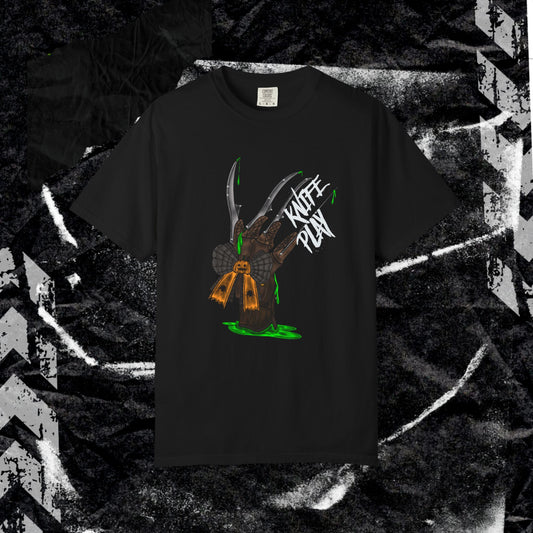 KNIFE PLAY - Unisex Garment-Dyed T-shirt.