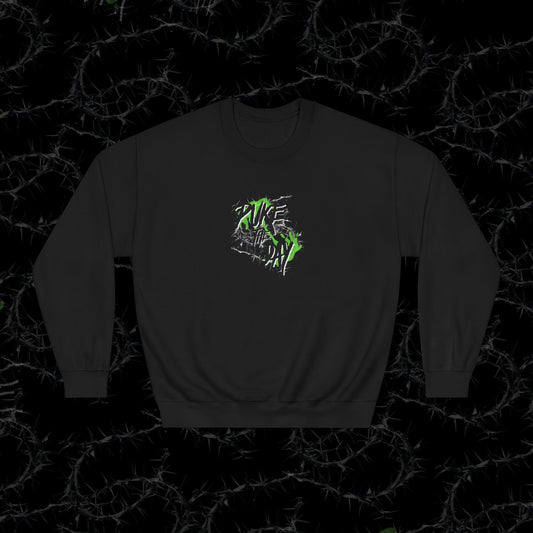 PUKE THE DAY LOGO - Unisex DryBlend® Crewneck Sweatshirt