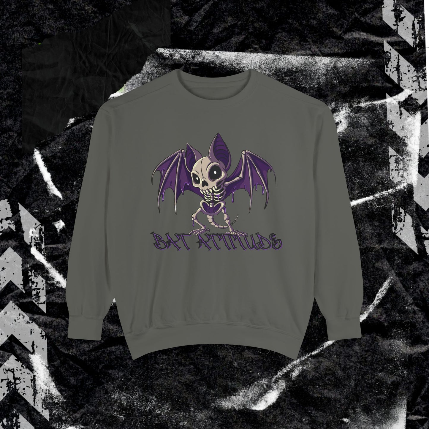 Bat Attitude - Dyed Sweatshirt