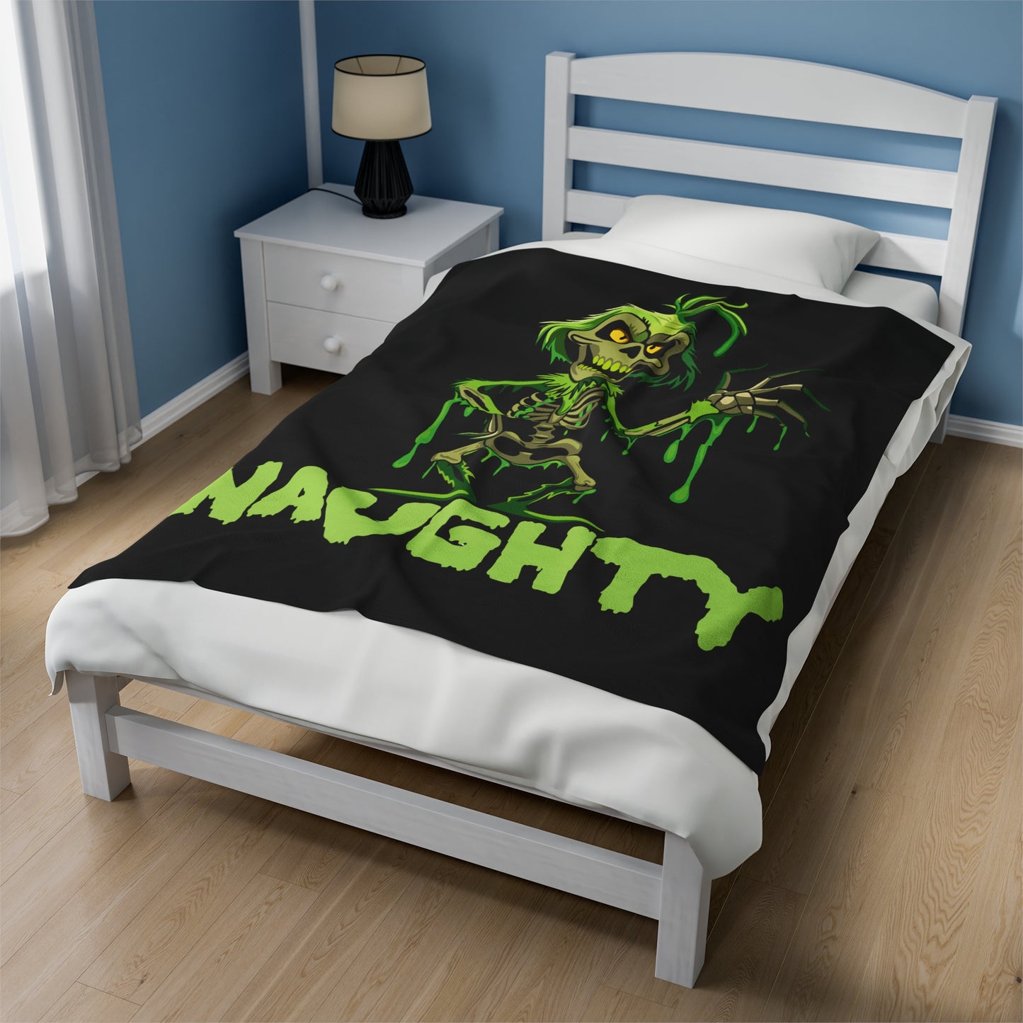 Naughty Grinch - Velveteen Plush Blanket