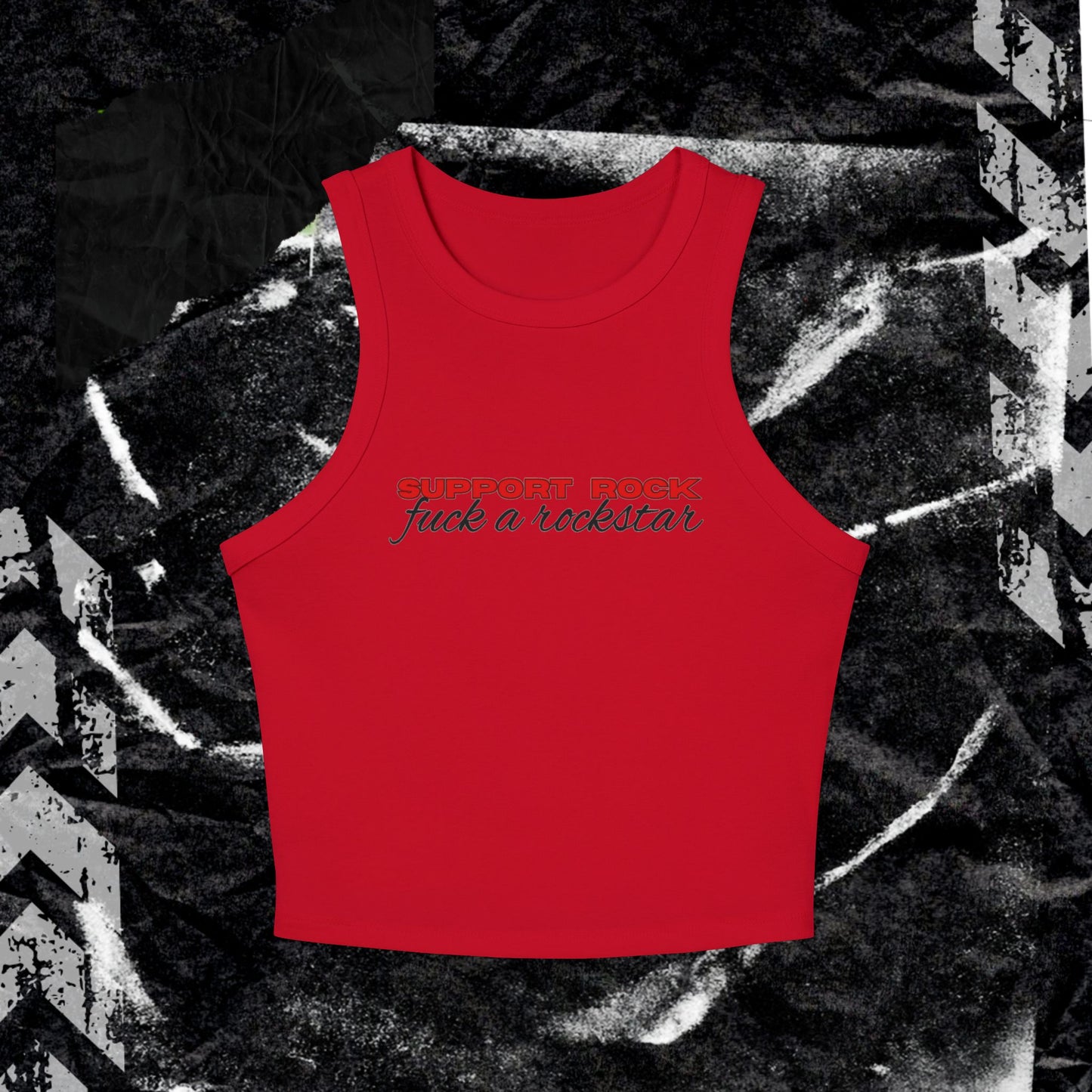Support Rock - Women's Micro Rib Racer Tank Top