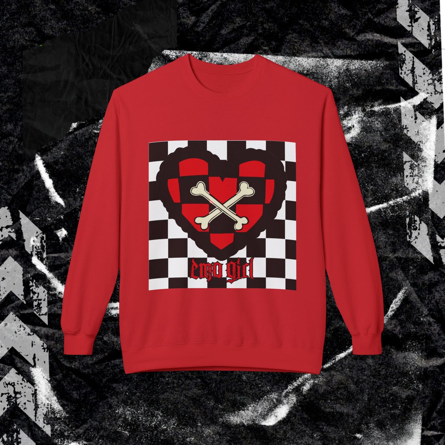 Emo Girl - Unisex Midweight Softstyle Fleece Crewneck Sweatshirt