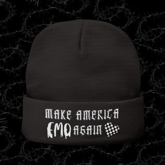 Make America Emo Again - Knit Beanie (Embroidery)