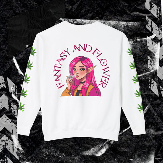 Fantasy & Flower - Unisex Lightweight Crewneck Sweatshirt
