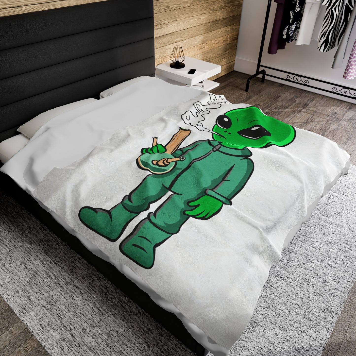 Alien Smoke - Velveteen Plush Blanket