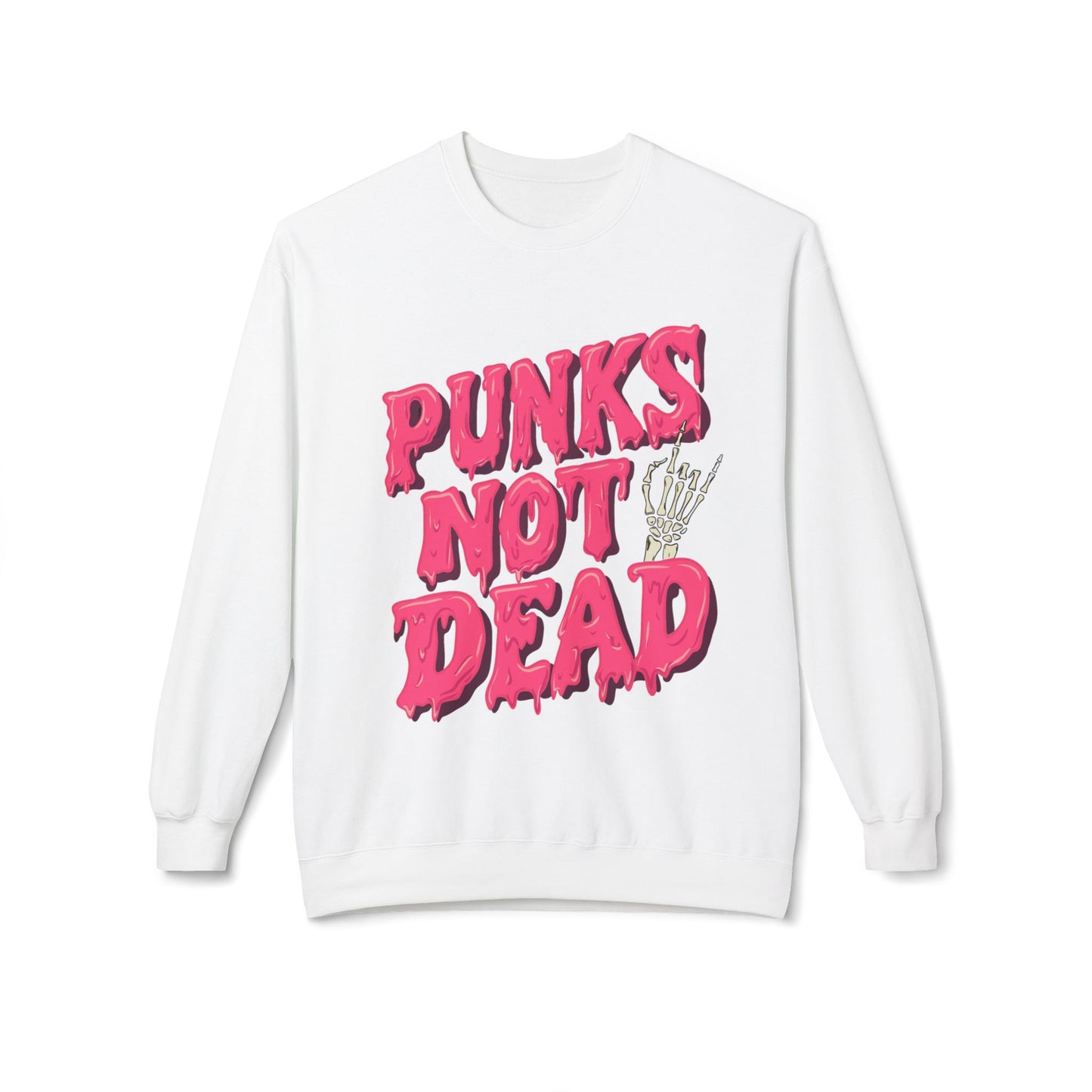 Punks Not Dead - Unisex Midweight Softstyle Fleece Crewneck Sweatshirt