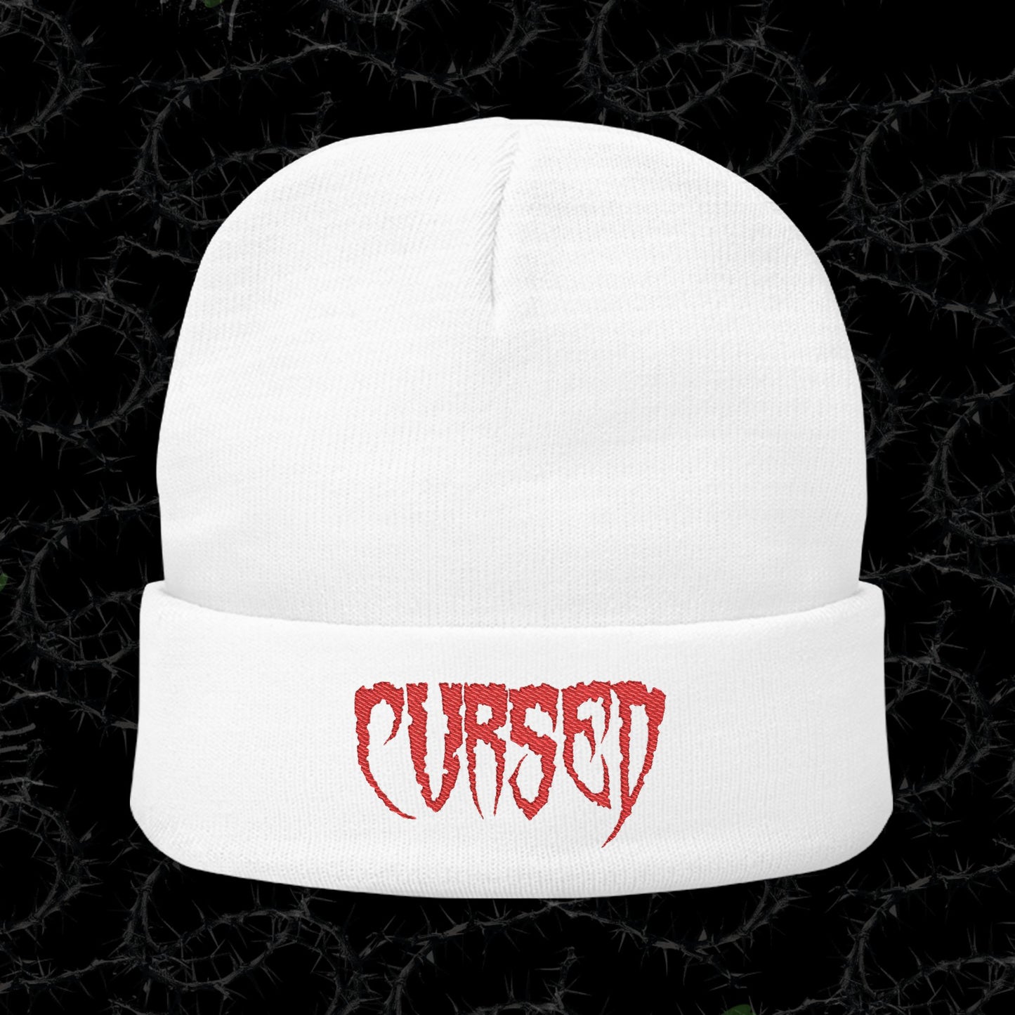 CURSED - Knit Beanie (Embroidery)