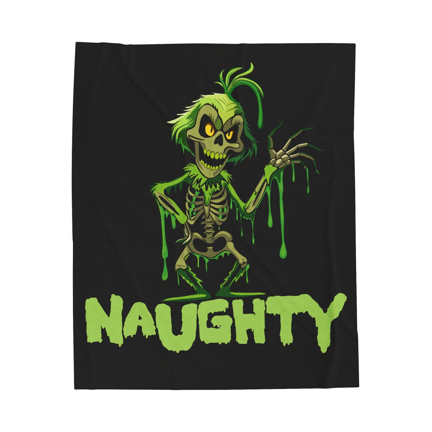 Naughty Grinch - Velveteen Plush Blanket