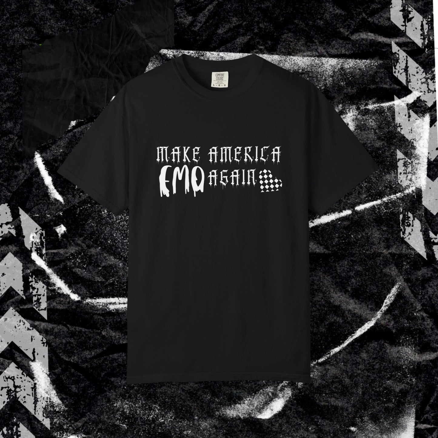 Make America Emo Again - Unisex Garment-Dyed T-shirt.