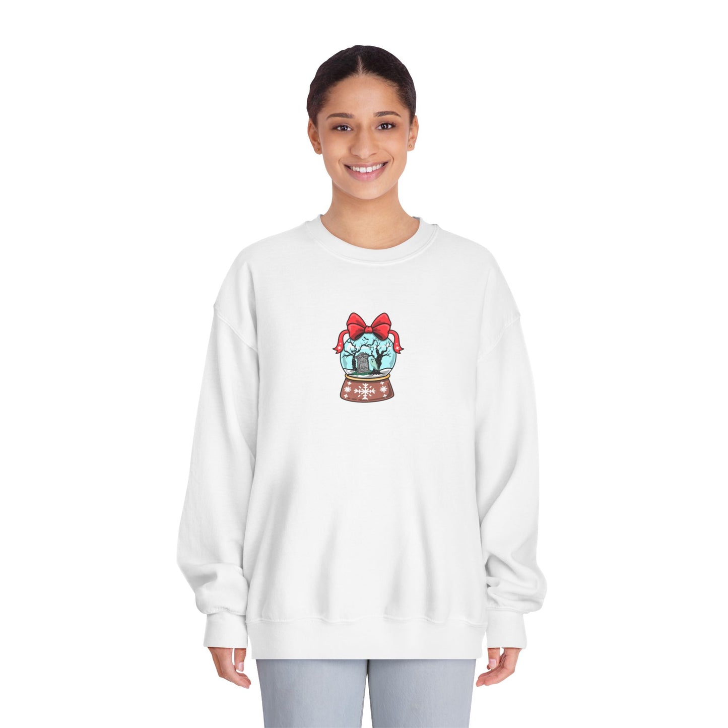 HAUNTED SNOWGLOBE - Unisex DryBlend® Crewneck Sweatshirt