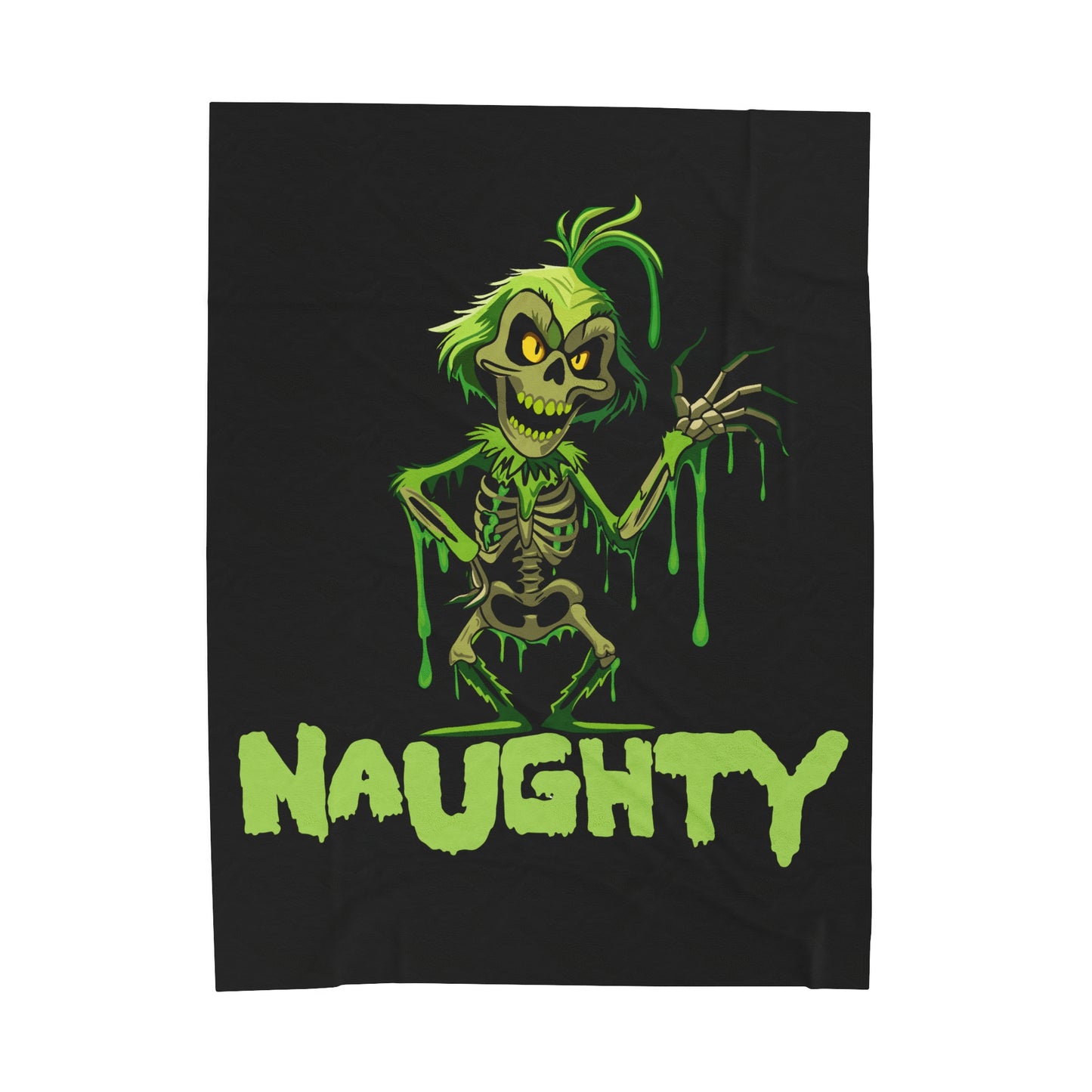 Naughty Grinch - Velveteen Plush Blanket