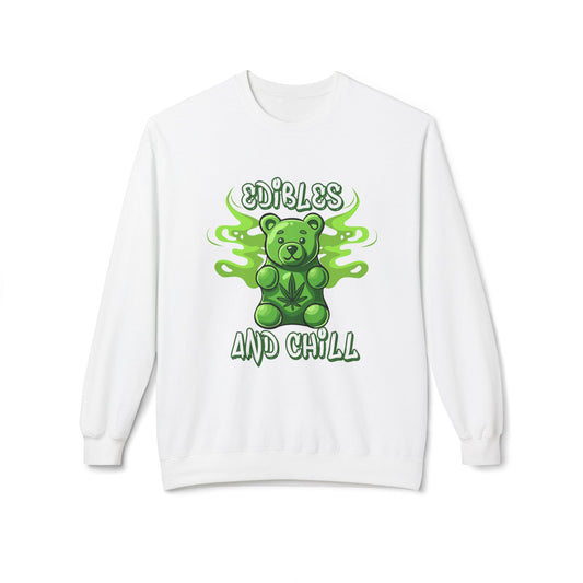 EDIBLES AND CHILL - Unisex Midweight Softstyle Fleece Crewneck Sweatshirt