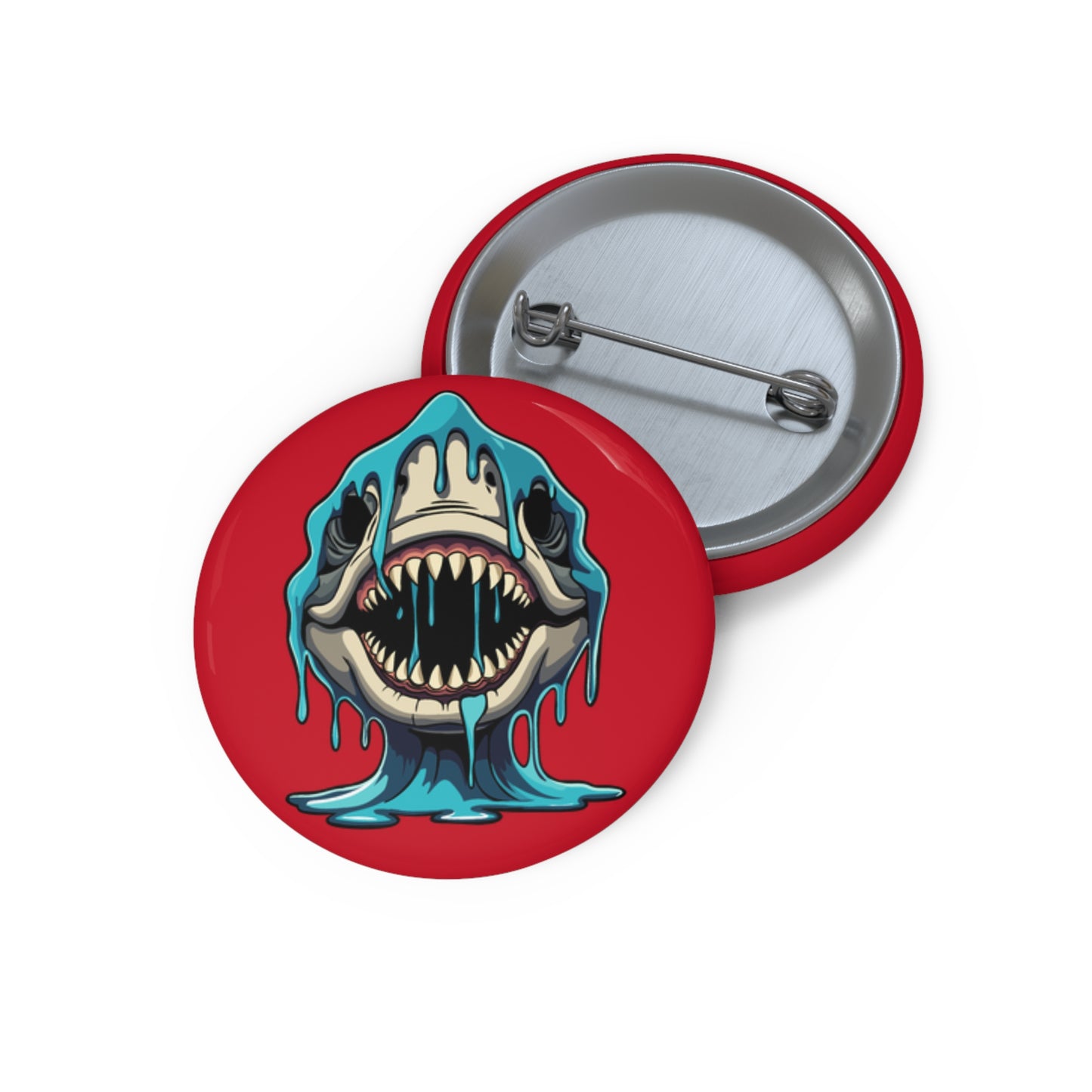 Eats Boys For Dinner Shark Pin Button