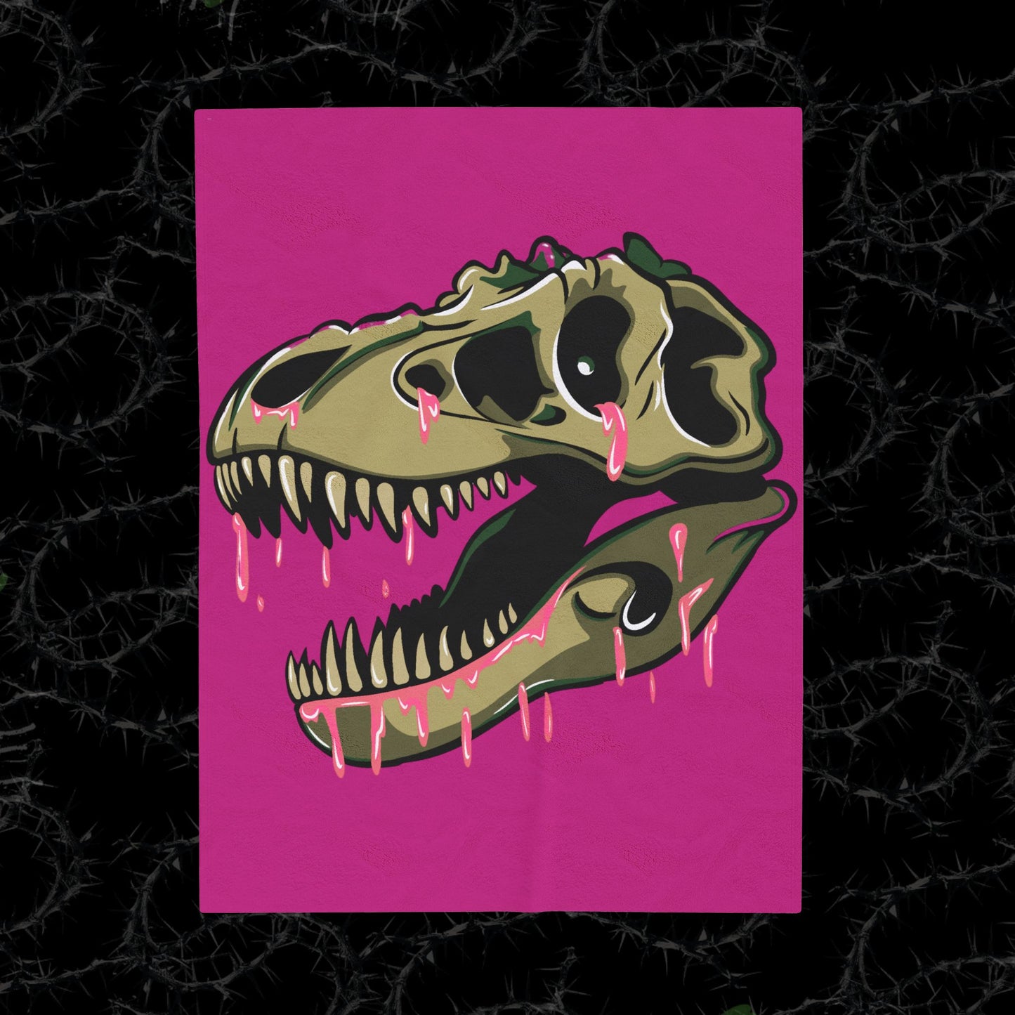 Pink Slime Rosie The Rex - Velveteen Plush Blanket