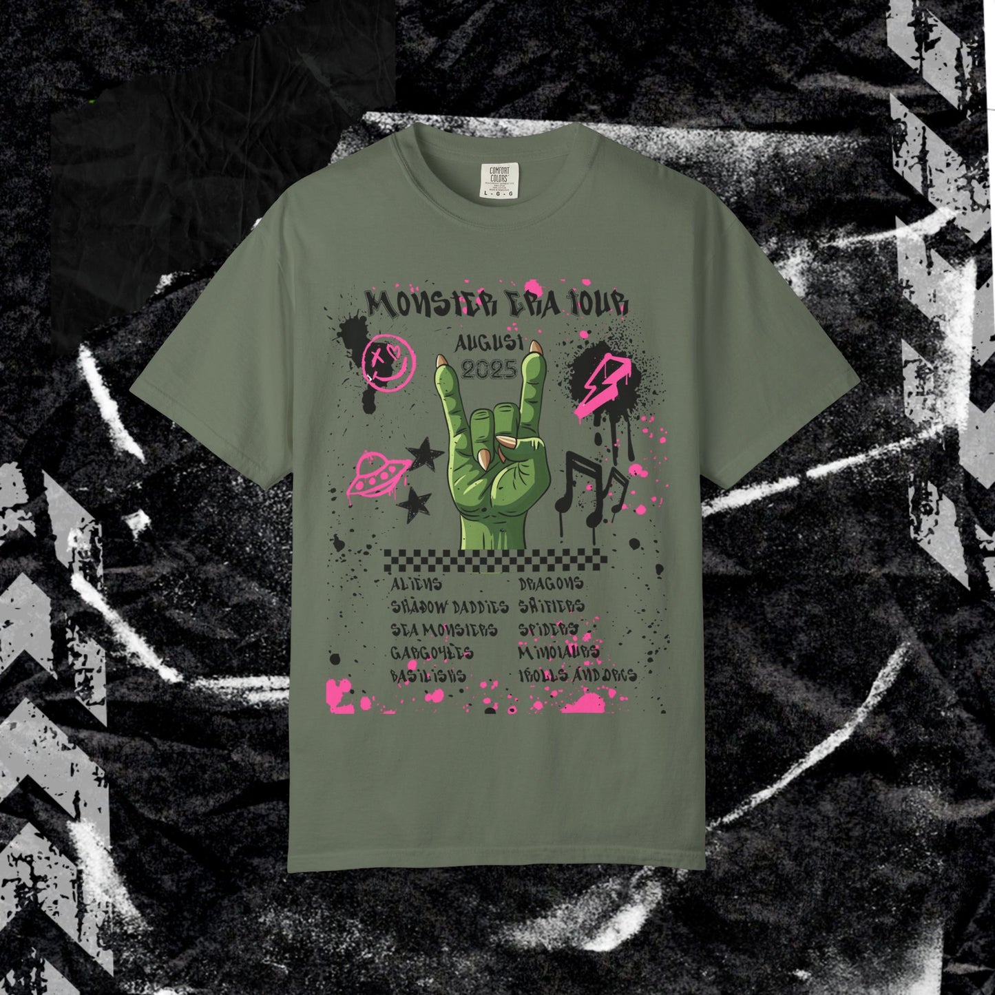 Monster Era Tour - Unisex Garment-Dyed T-shirt.