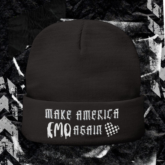 Make America Emo Again - Knit Beanie (Embroidery)