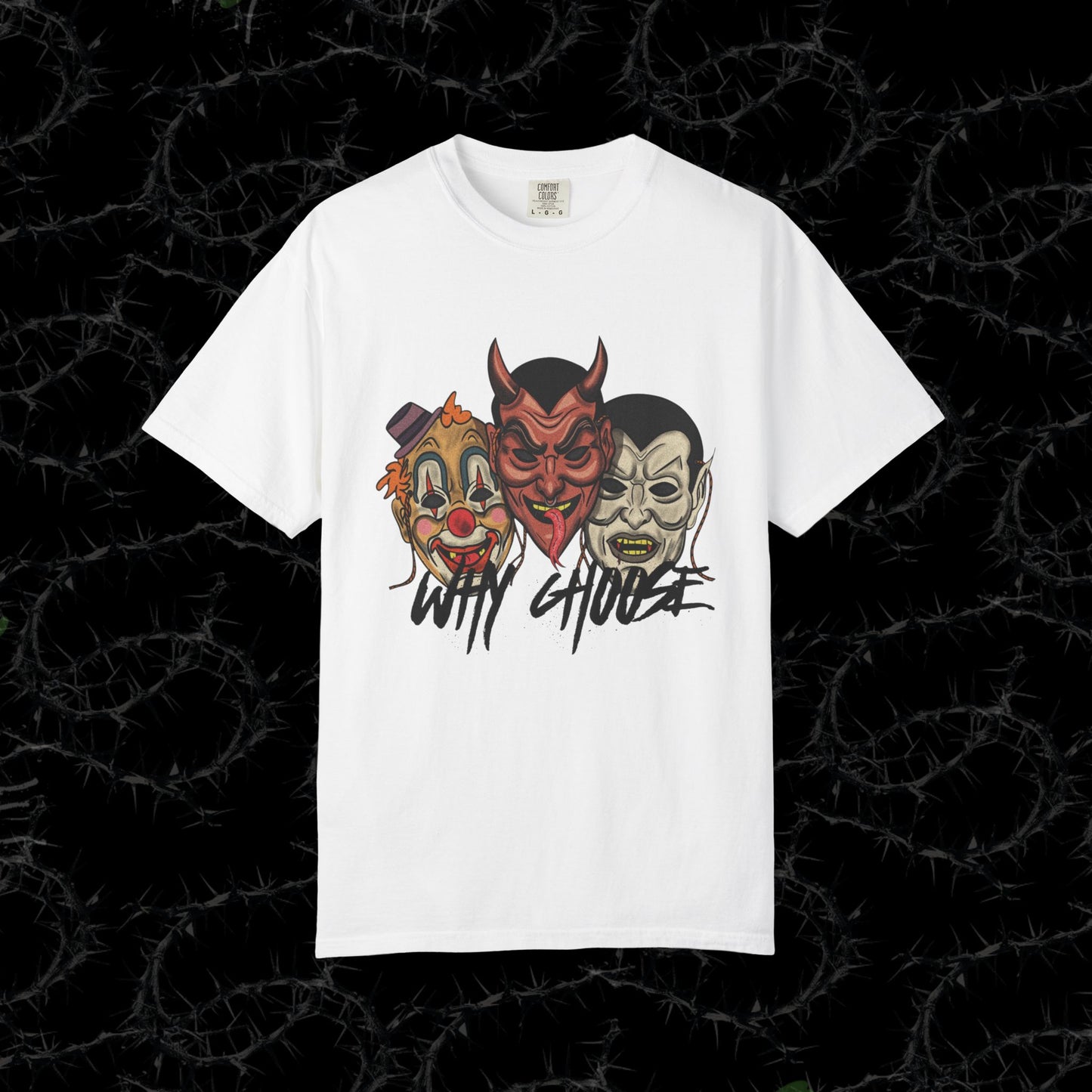 WHY CHOOSE MASK - Unisex Garment-Dyed T-shirt.