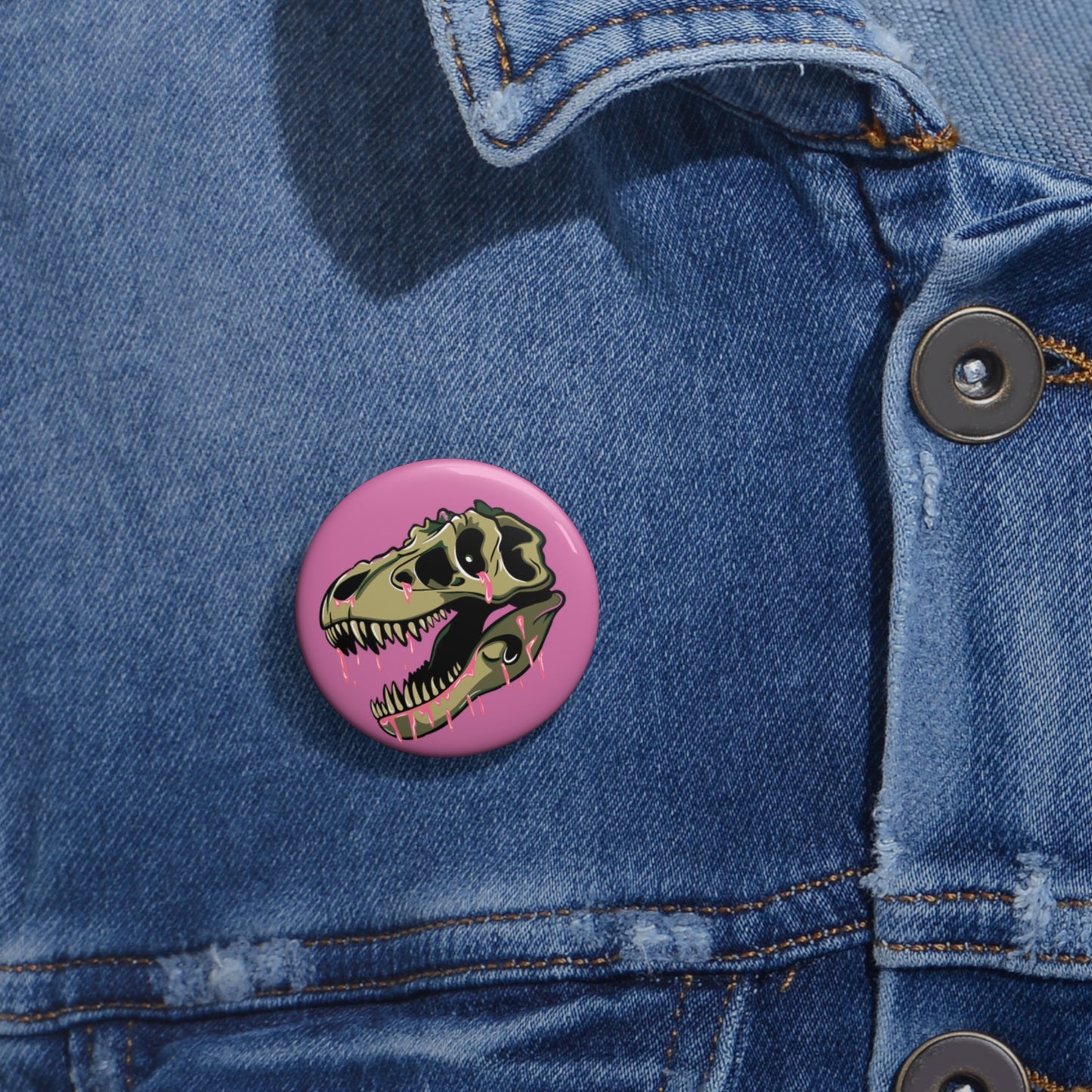 Pink Slime Rosie The Rex - Pin Button