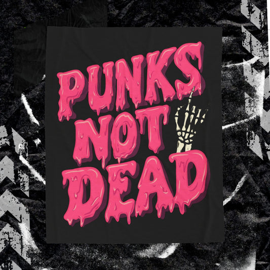 Punks Not Dead - Velveteen Plush Blanket