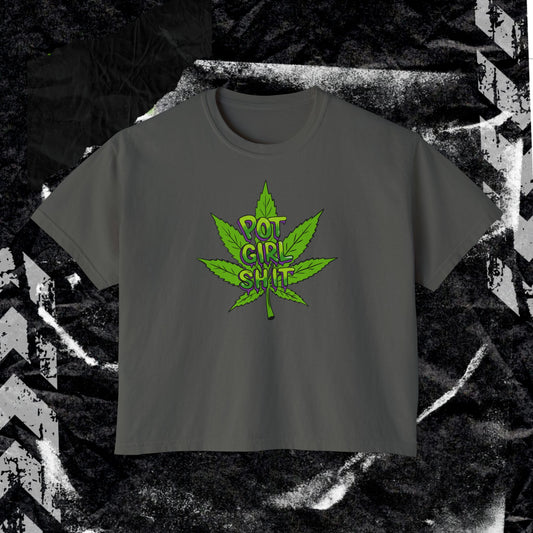 POT GIRL SHIT - Women's Boxy Tee