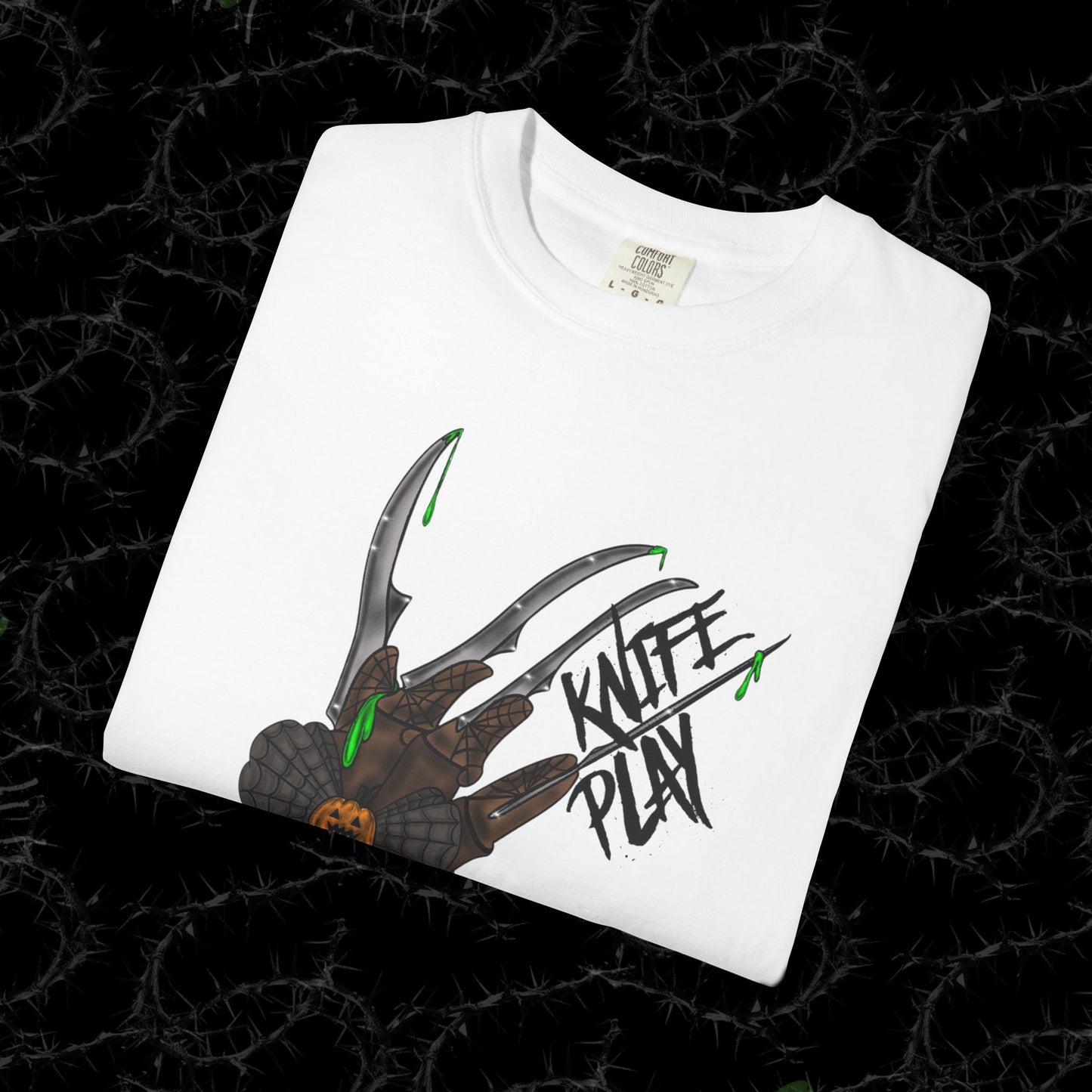 KNIFE PLAY - Unisex Garment-Dyed T-shirt.