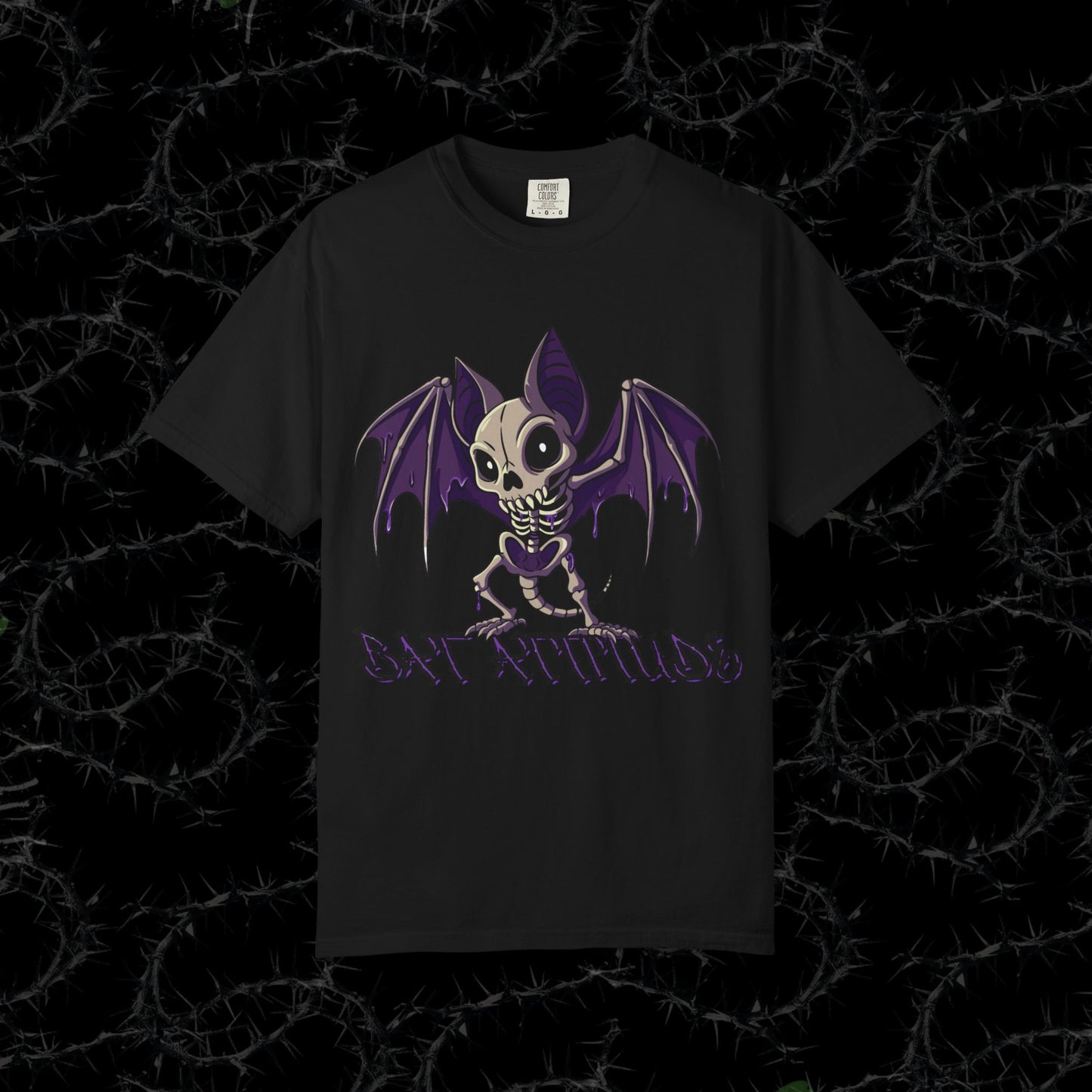 Bat Attitude - Unisex Garment-Dyed T-shirt.