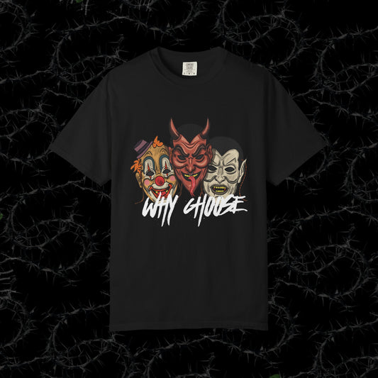 WHY CHOOSE MASK - Unisex Garment-Dyed T-shirt.