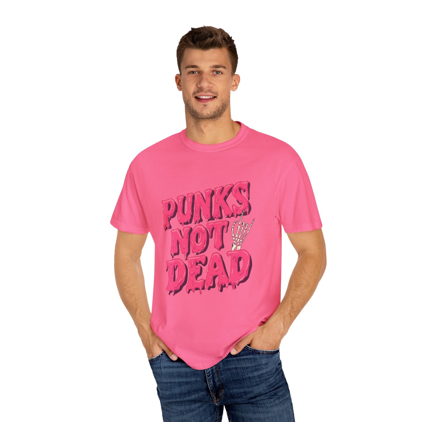 Punks Not Dead - Unisex Garment-Dyed T-shirt.